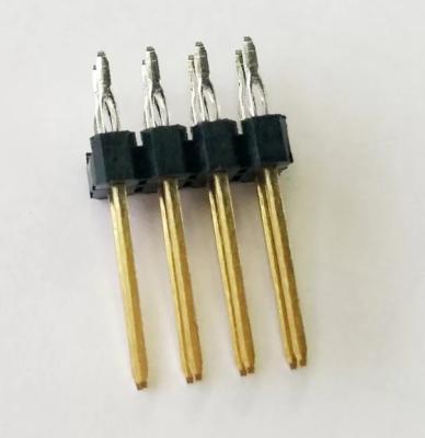 China 3A PBT Black Press Fit Pin Header Connectors 2.54mm Pitch for sale