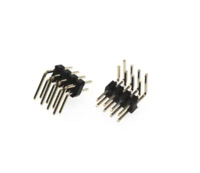 China 2.54mm 1.27mm Straight Round 4 Pin Header Connector 2-40pin Single Dual Row PBT PA6T for sale