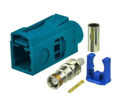 China Fakra Connector Fakra Z Type Female Jack Crimp Connector  Waterblue Neutral Coding for GPS DAB Satellite Radio Antenna for sale