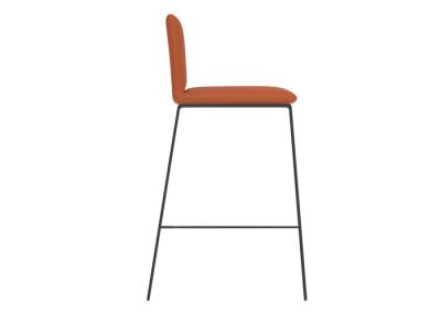 China Modern Home Bar Stool Chair PU Leather Bar Stools 65cm Black Leg Counter Stools for sale