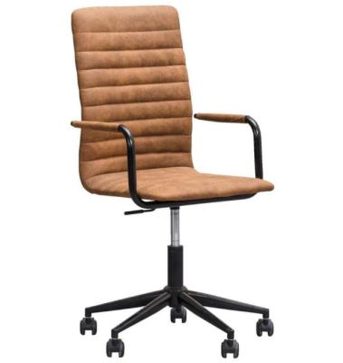 China Adjustable Height Home Office Task Chair Swivel In Black Leg For Small Space With Armrest for sale