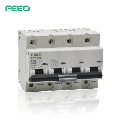 China High Breaking Capacity 1000VDC 125A 4P FEEO DC MCB for sale