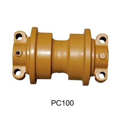 China Yellow Smooth Finish Bulldozer Track Roller Pc100 for sale
