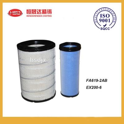 China Improved Fuel Efficiency Hitachi EX200 6 Excavator Air Filter for sale