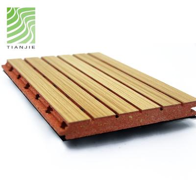 China Fire Retardant And Eco-Friendly Wall Panel Wooden Grooved Felt Acoustic Panels 15mm Acoustic Panels For Gymnasium for sale