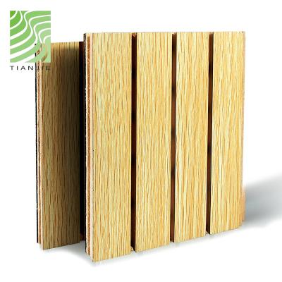 China Classroom Fire Retardant And Eco-friendly Wool Acoustic Panels Solid Wood MgO Plywood MDF Grooved Acoustic Wood Panels à venda