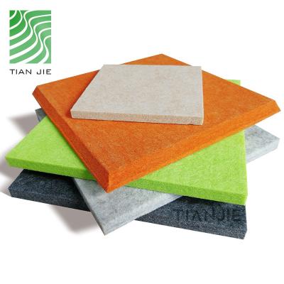 China Tianjie Acoustic Panels Polyester Fiber Eco-friendly Sound Absorbing Decorative Wall Pet Acoustic Panel en venta