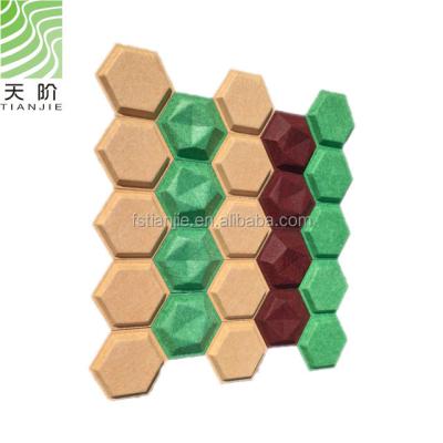 China Modern Soundproof Acoustic Panels Decoratice Wall Polyester Fiber 3d Ceiling Panels for sale