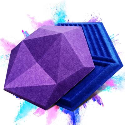 China Sound Absorption Tianjie Acoustic Panels Pet Hexagon Polyester 3d Highly Effective Decorative Acoustic Felt Wall Panels for sale