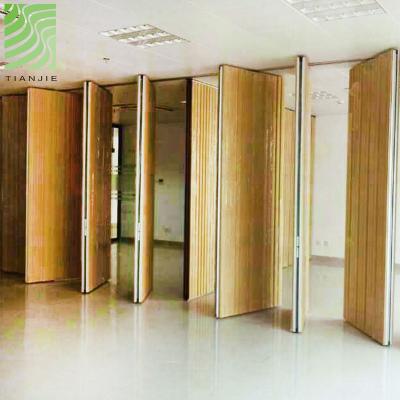 China Tianjie Acoustic Sliding Folding Acoustic Panels Factory Meeting Venue Soundproof Partition Folding Partition for sale