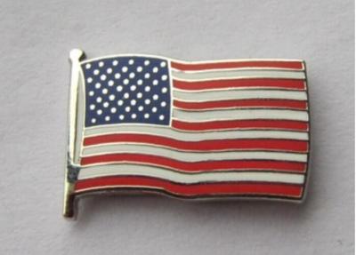 China American Flag Hard Enamel Lapel Pins / Metal Enamel Pins Customized Logo for sale