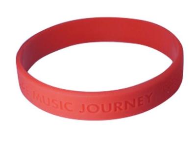 China Promotional Wristband Custom Silicone Bracelets No - Ink Filled Nickel Free for sale