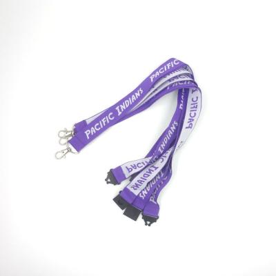 China Sublimation Printing Logo Woven Neck Lanyards Free Artwork Services With Clip for sale