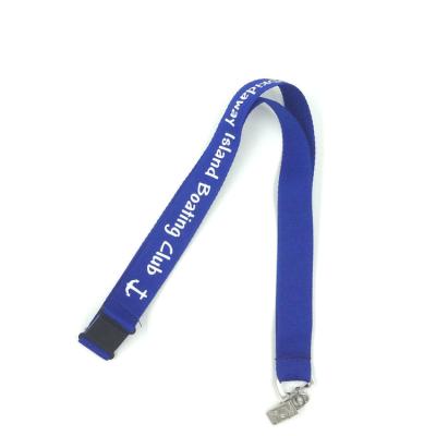 China Dark Blue Personalized Key Lanyards Advertising Items With Badge Clip for sale