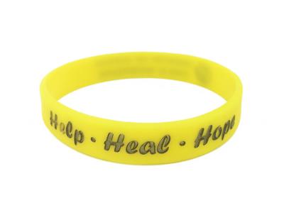 China Custom logo Rubber Wristband Silicone Bracelet Two Sides Color SIlicone Wristband for sale