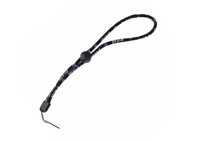 Chine Corde de corde de lanière de lanières imprimée par logo réglable en nylon noir pour le support de caméra à vendre