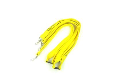 China Polyester Yellow Individual Custom Lanyards , Custom Name Lanyard For Exhibition for sale