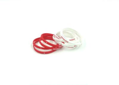 China Printing Red Sports Silicone Wristbands 180mmx5mmx2mm Free Artwork Simple Process for sale