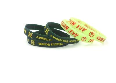 China Custom Sports Silicone Wristbands 210mmx17mmx2mm Waterproof And Sweat Proof for sale