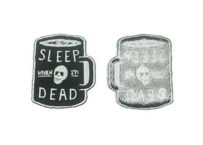 China Clothes Iron On Embroidery Patches For Jackets , Embroidered Sew On Custom Badges for sale
