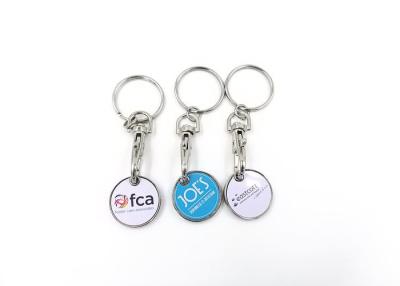 China Eco - Friendly Personalized Metal Keychains Epoxy Resin Printed Logo Processing for sale