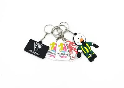 China 2D 3D PVC Colorful Custom Printed Keychains Irregular / Rectangle Shape With Logo Custom for sale