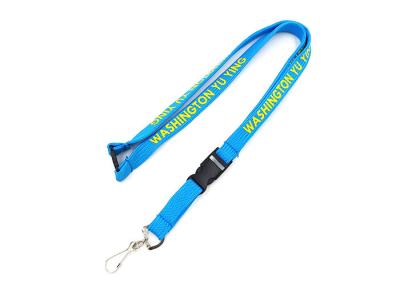 China 540mm/1080mm Length Personalized Breakaway Lanyards Sky Blue For Advertising for sale