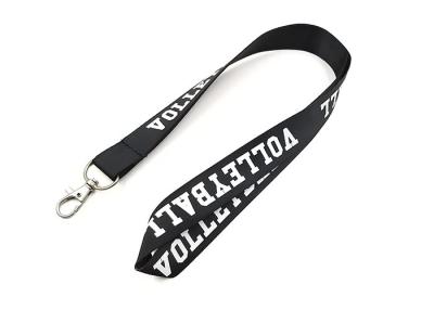 China Black Nylon Material Custom Business Lanyards With Full Color Printing for sale