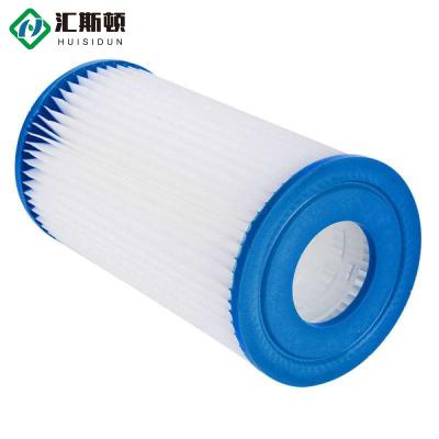 China PP Blue white 10*4.5inch High Flow Above Ground Swimming Pool Cartridge Filter System for sale