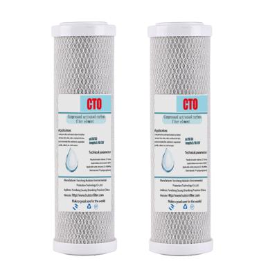China CTO Carbon Filter Cartridge for Reverse Osmosis 10 inch Compressed Activated Carbon for sale