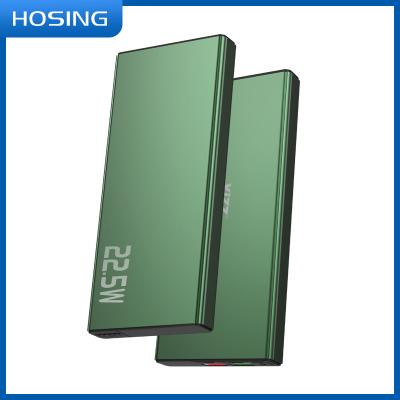 China Green Metal Shell 22.5W Portable Powerbank For All Kinds Phone for sale