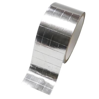 China 2 Way FSK Waterproof Aluminium Tape Solvent Acrylic HVAC Reinforced High Temp Foil Tape for sale