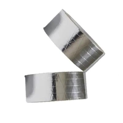 China HVAC Reinforced Aluminum Foil Scrim Kraft Tape 3 Way FSK Solvent Rubber Resin Adhesive for sale