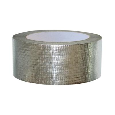 China Reinforced Thermal Insulation HVAC Aluminum Foil Tape Laminated Closer PE Mesh Tape for sale