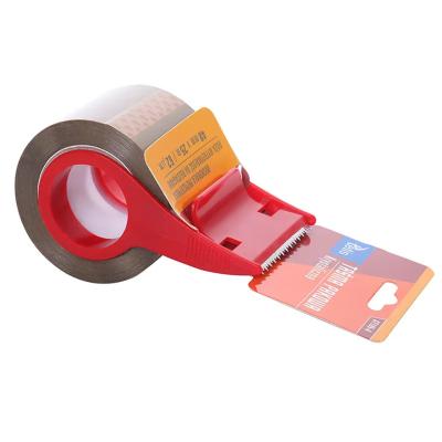 China Supermarket BOPP Brown Packing Tape With Tape Cutter Pressure Sensitive Packing Tape for sale