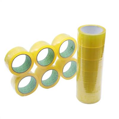 China Yellowish Bopp Packing Tape Strong Adhesive Lemon Yellow for sale