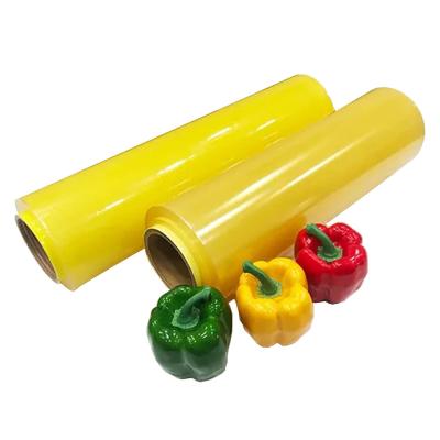 China Nahrungsmittelgrad klarer PVC-Küchen-Frischhaltefolie-Nahrungsmittelverpackungs-Plastik für Handmaschine zu verkaufen