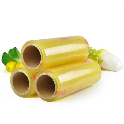 China Food Grade Transparent PVC Cling Film Food Wrap Presevative Film For Machine for sale
