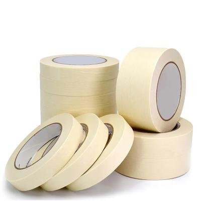 China Painting Crepe Paper Masking Tape 140mic Low Tack Masking Film for sale