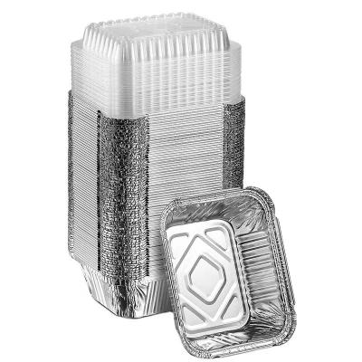 중국 Lid와 1 파운드 450 밀리람베르트 직사각형 알루미늄 가지고 가도록 하는 용기 푸드 박스 판매용