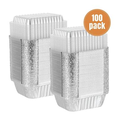Chine Papier d'aluminium Tray With Lid d'emballage de plats à emporter de conteneurs de nourriture de papier d'aluminium de catégorie comestible à vendre