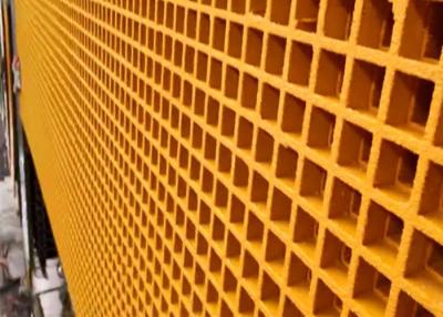 China ABS Yellow Fibergrate Molded Grating 38mm*38mm Durable Appearance for sale
