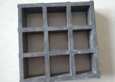 China Los paneles de rejilla de la fibra de vidrio negra, resistencia de la resbalón de las pisadas de escalera de la fibra de vidrio en venta