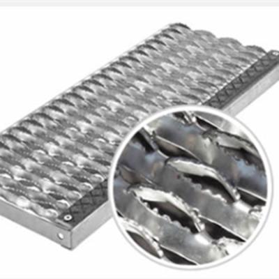 China Safety Walkway 30mm Height Grip Strut Grating Aluminum Stair Treads Perforated Plank for sale