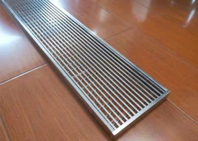 China SS 304 Steel bar Grating  Shower  Bathroom Floor Linear Drainanage cover grating for sale