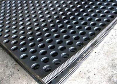 China Mild Steel Material No Finish Perforated Mesh Plate 12.7mm Staggered Centers for sale