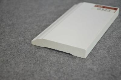 China Colonial Baseboard PVC Trim Moulding White Vinyl Skirting Sheet 12ft for sale