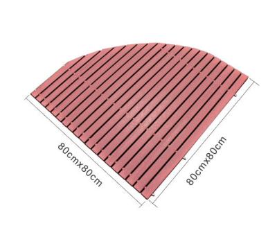 China Anti-slip Wpc Decking Board Composite Deck Boards Embossing Bashroom Wood Mat for sale