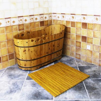 China Customized WPC Wood Shower Floor WPC Bathroom Decking 60cm x 40cm for sale