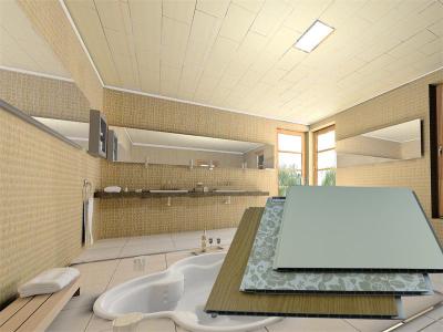 China El techo del PVC teja el panel de revestimiento decorativo de la pared de la ducha incombustible en venta